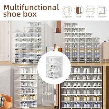 Amazon｜HAIXIN シューズボックス 折りたたみ式 靴箱 シューズ